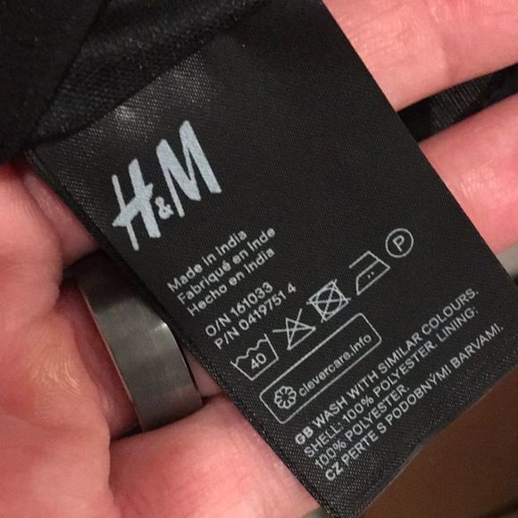 H&M | Black Dress w/ Sheer Sleeves & Neck Tie | 14 - Picture 4 of 4